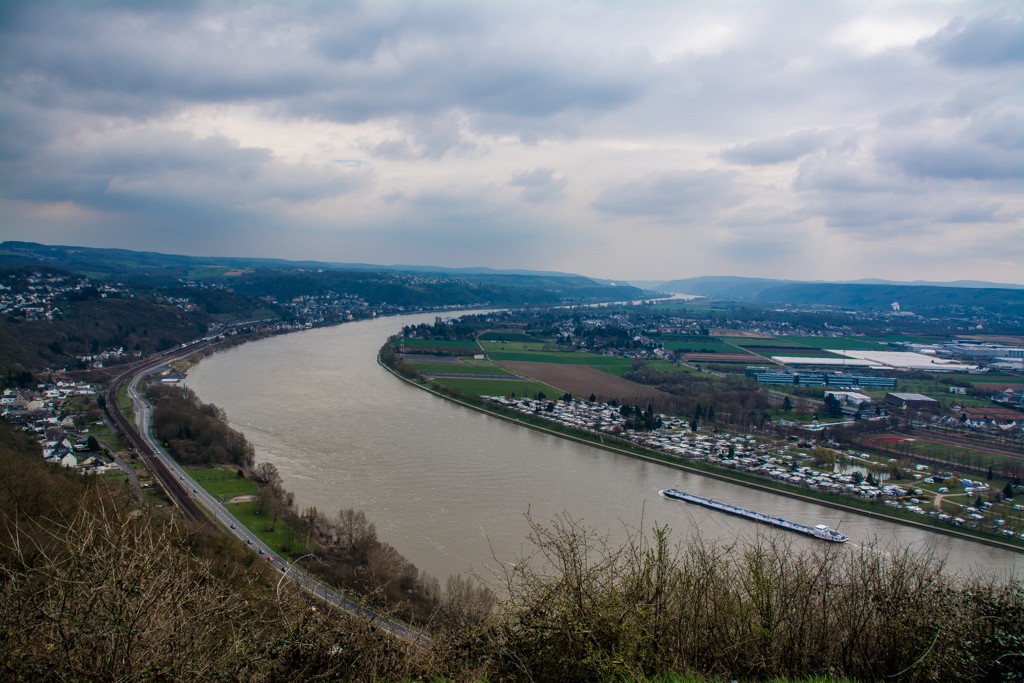 Blick vom Erpeler Ley auf unser Tagesziel Linz (Photo von http://marcbender.photography)