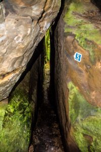 Felsspalte im Mullerthal der Kleinen Luxemburger Schweiz