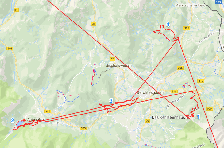 Karte vom Berchtesgadener Land